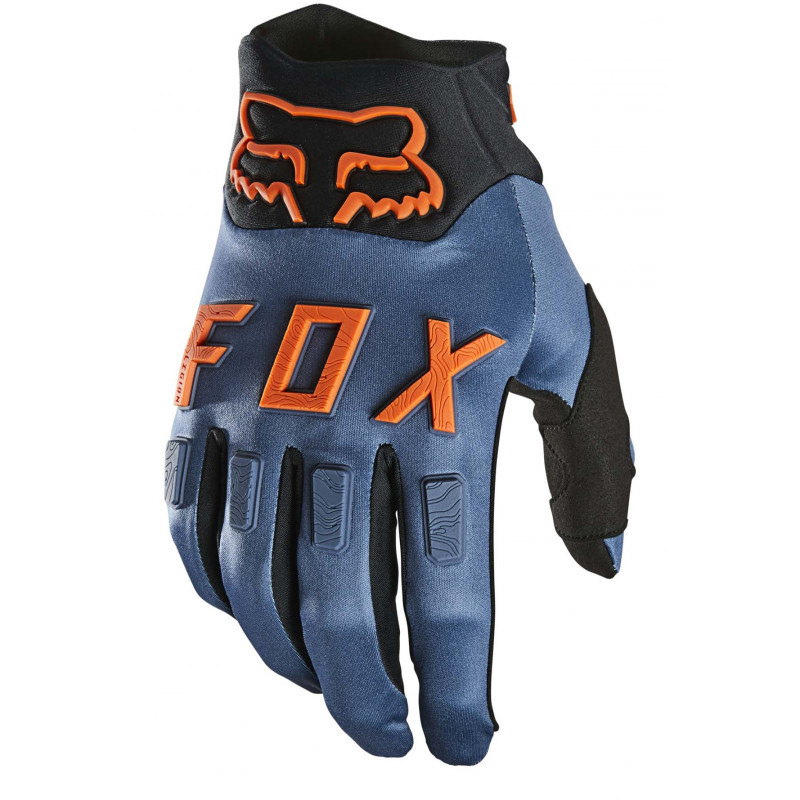 Gants Moto Cross FOX Legion Bleu Acier Orange 21