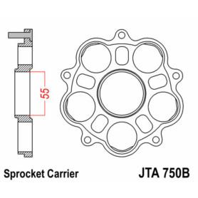 Support de couronne JT SPROCKETS - 5 Silentbloc Ducati