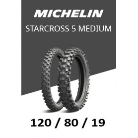 Pneu arrière Michelin STARCROSS 5 Medium 120/80/19