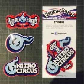 Pochette de 6 Stickers BURN OUT Nitro Circus