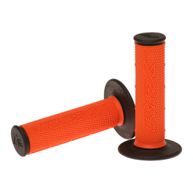 Paire de poignées bi-composant RFX Pro Series extrémités noires (Orange/Noir)