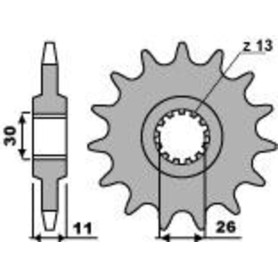 Pignon PBR acier standard 2091 - 525