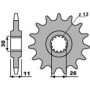 Pignon PBR acier standard 2091 - 525