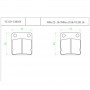 Plaquettes de frein arrière - Pour YCF Lite / Start / Pilot / Bigy MX - dimensions