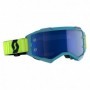 Masque Cross SCOTT Fury Teal Blue Neon Yellow Electric Blue Chrome Works