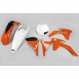 Kit plastique UFO couleur origine orange/blanc KTM