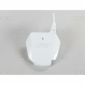 Plaque numéro frontale UFO blanc Suzuki RM85