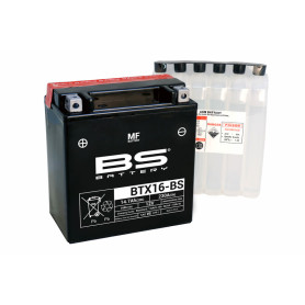 Batterie BS BATTERY sans entretien avec pack acide - BTX16-BS